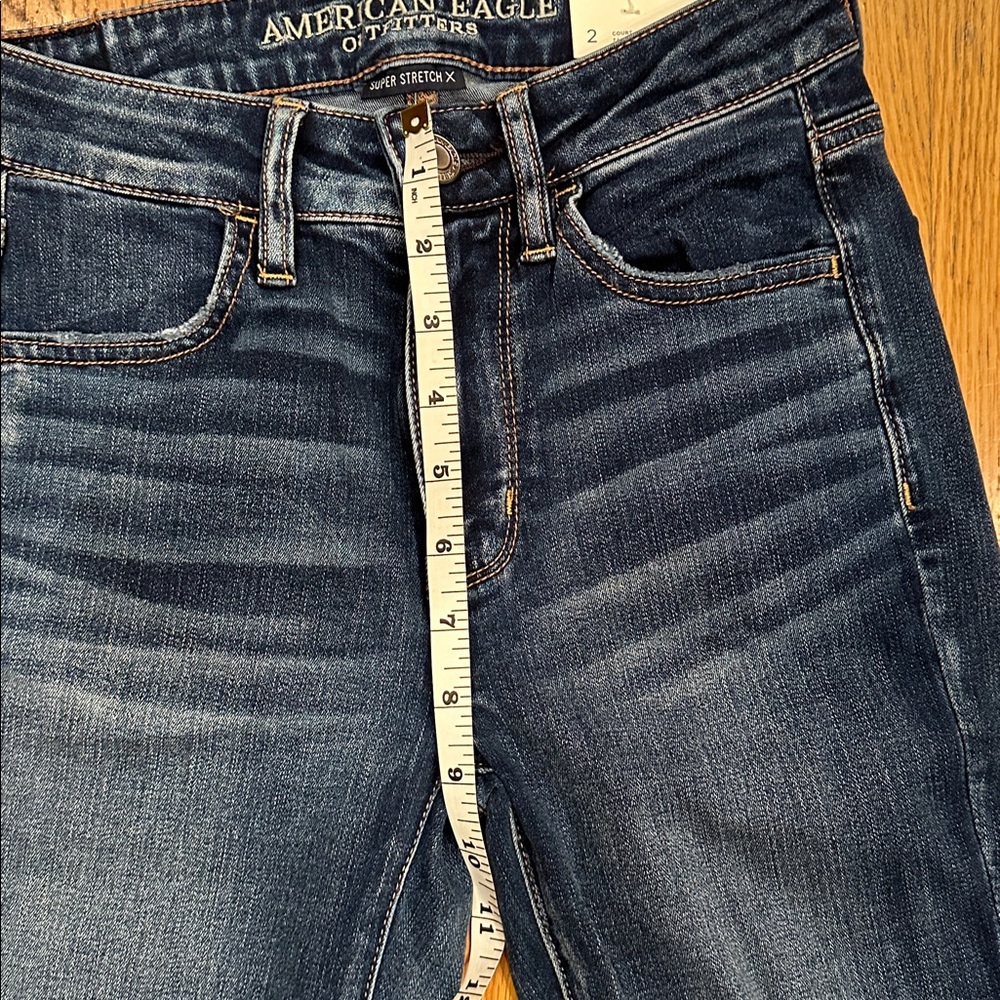 American Eagle Outfitters Women's Deep Indigo Skinny Jeans size 2 Short - Picture 11 of 13
